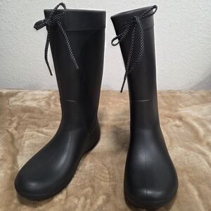 Crocs black Rubber Rain Boots